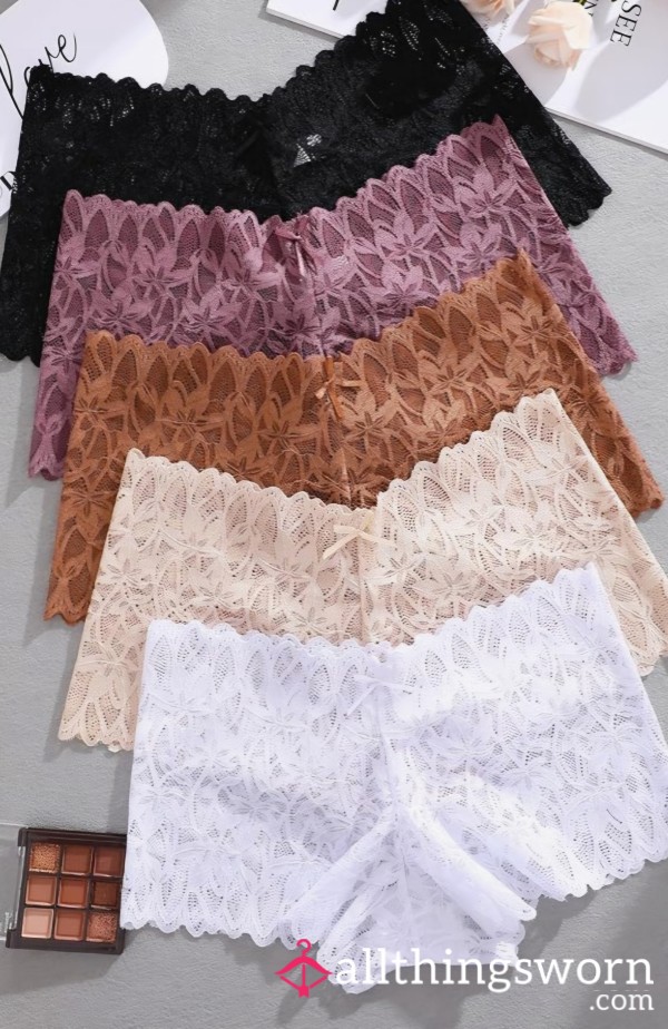 FULL Lace BOY Short Style Panties ( Up The Crack!!)