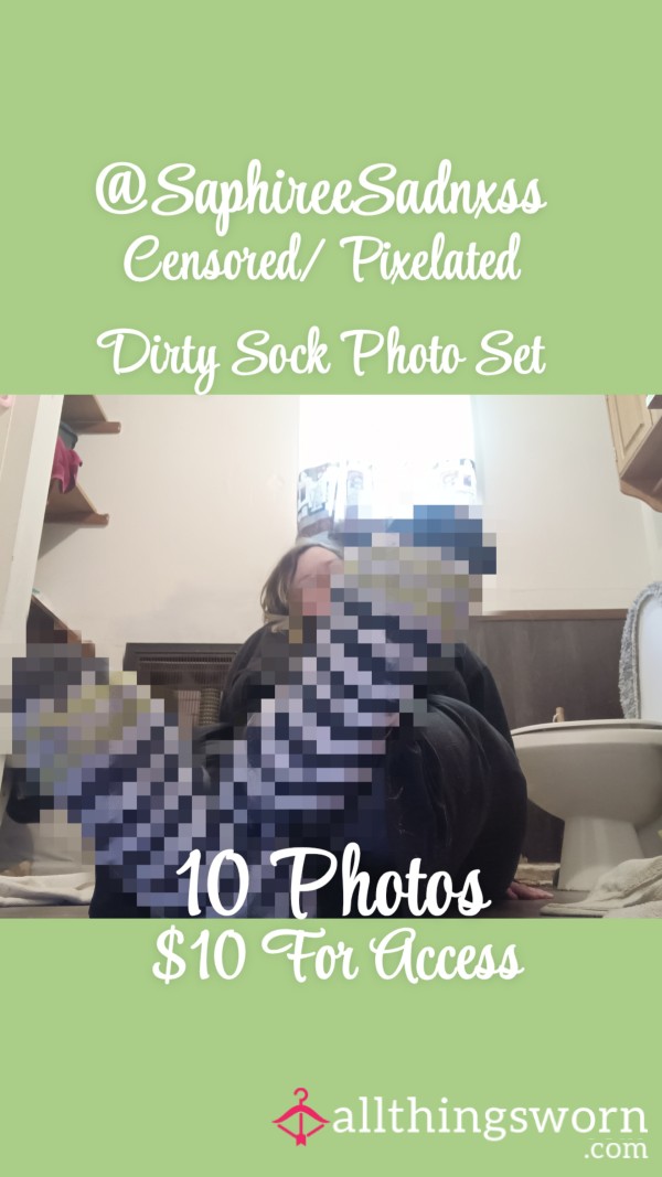 Fully Clothed Censored/ Pixelated Dirty Sock Pics| 10 Photos