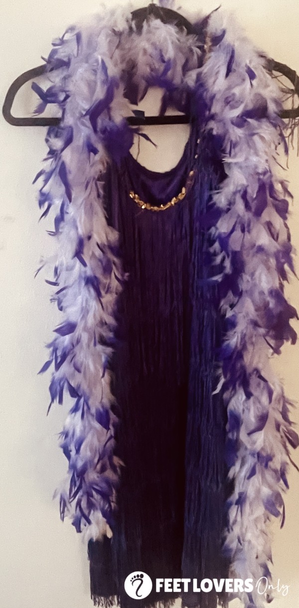 Fun Cabaret Set With Fish Nets And Boa