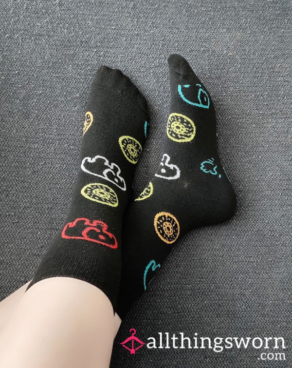 Funny Food Print Socks- 3 Days Worn