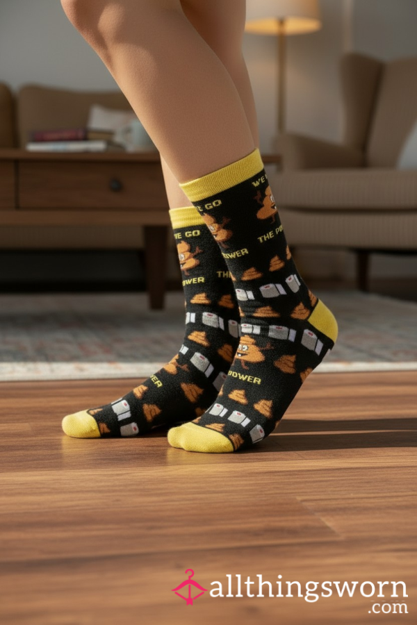 Funny Sock Wear- Perfect For B'room Kink 🧻