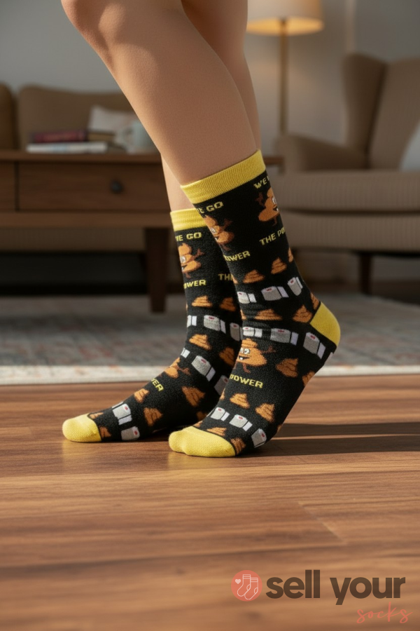 Funny Sock Wear- Perfect For B'room Kink 🧻