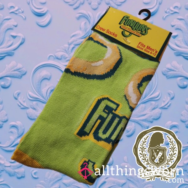 Funyuns Green & Yellow Crew Socks