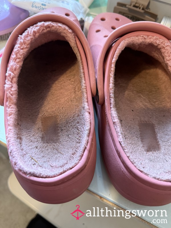 Fur-Lined Crocs With My Sweet Scent – Worn Just For You 💕