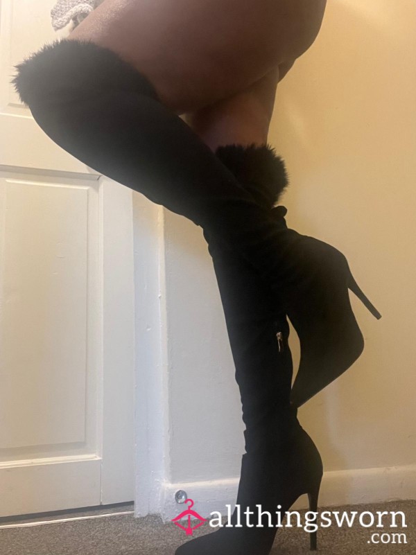 Fur Lined Knee High Boots
