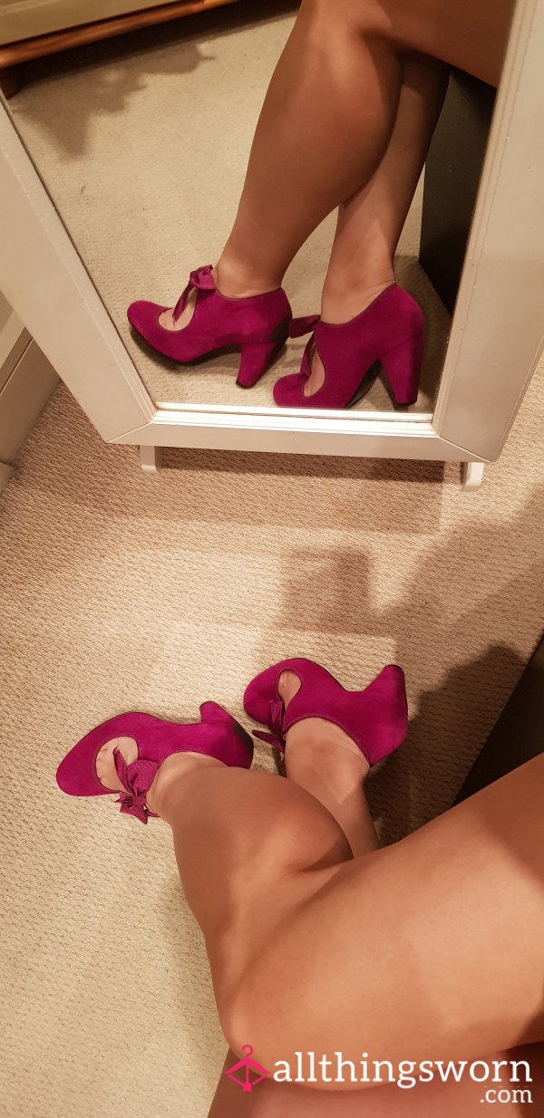 Fushcia Pink Dolly Shoes Size 6