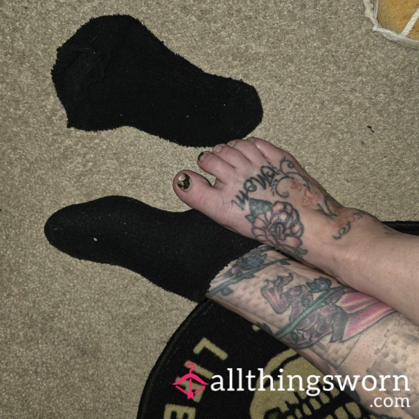 Fuzzy Black Socks