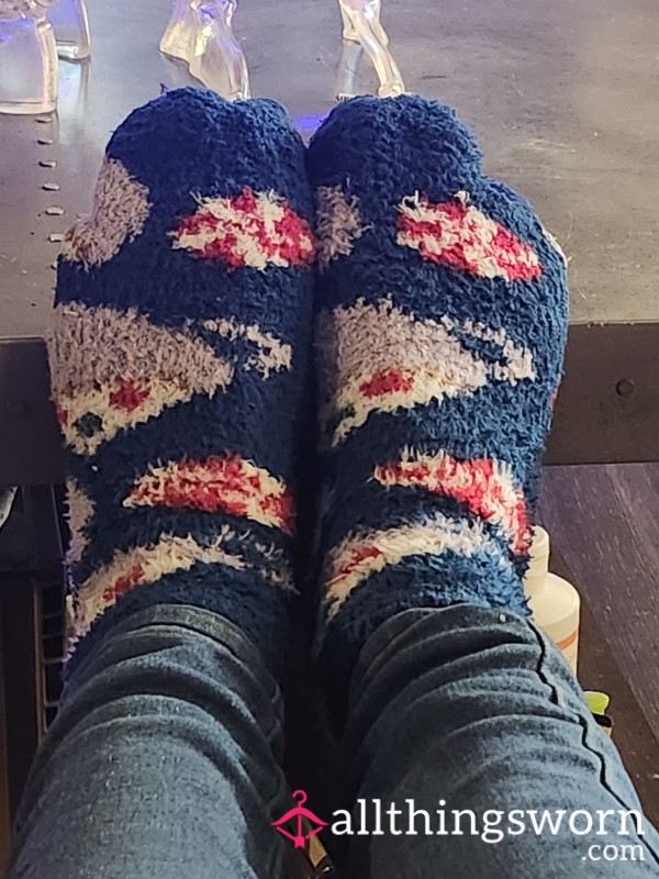 Fuzzy Christmas Socks