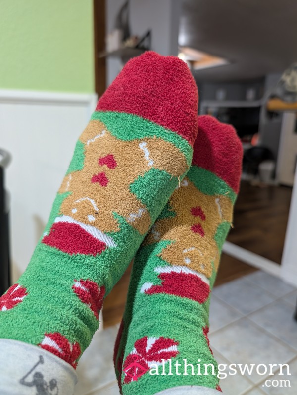 Fuzzy Christmas Socks