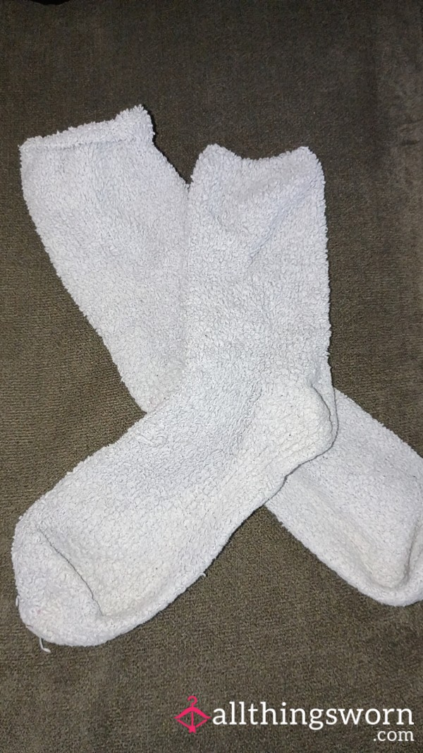 Fuzzy Grey Socks
