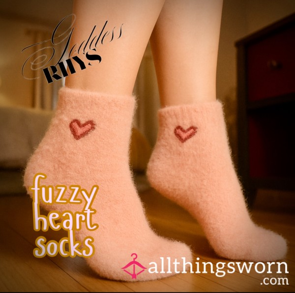 Fuzzy Heart Socks