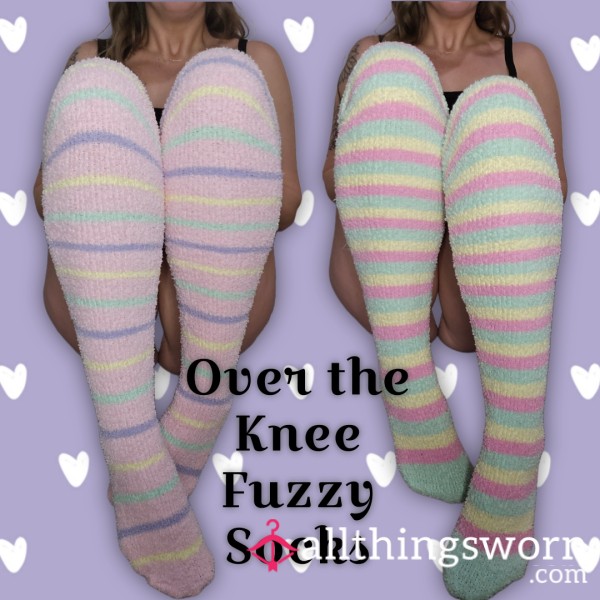 Fuzzy Over The Knee Socks