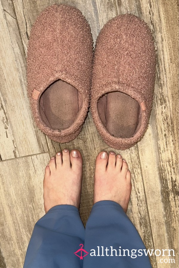 Fuzzy Pink Slippers