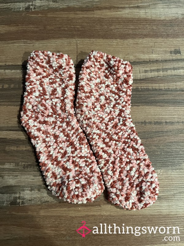 Fuzzy Pink Socks