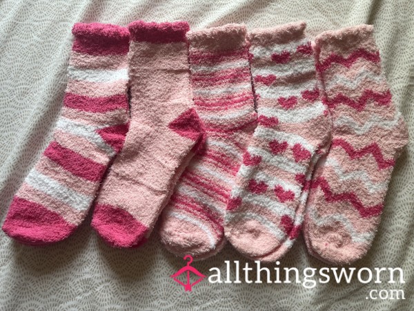 Fluffy Pink Socks - Choose Your Pair