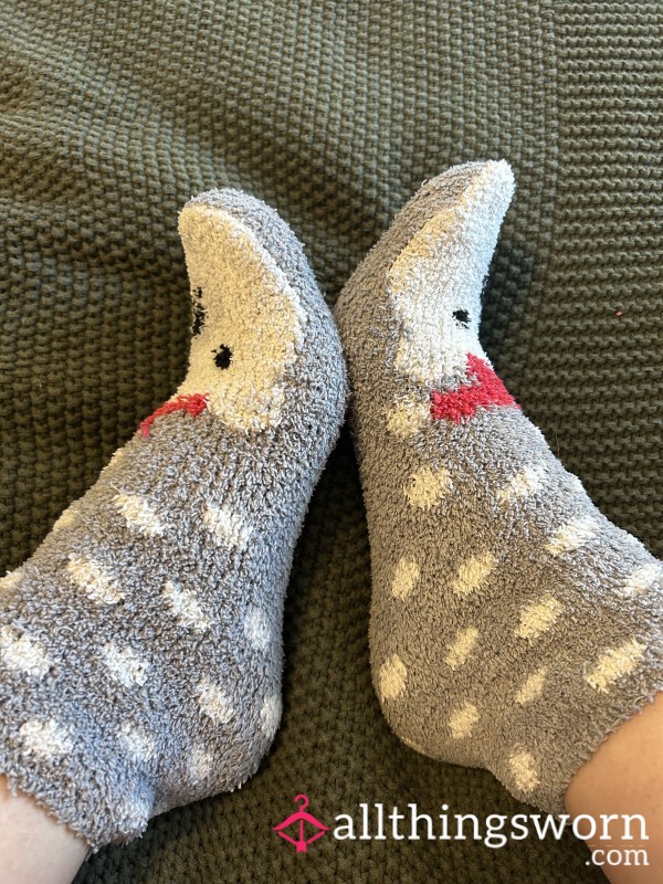 Fuzzy Polar Bear Socks