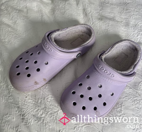 FUZZY Purple Crocs 💜