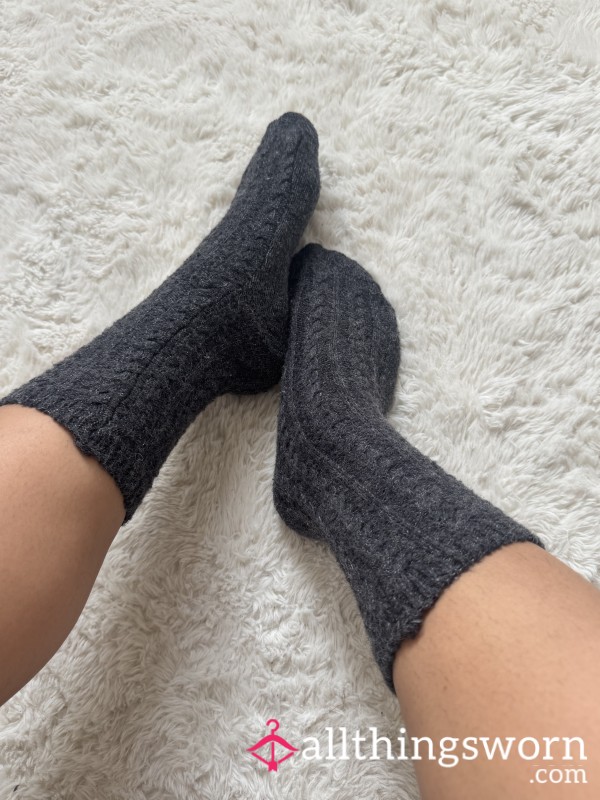 Fuzzy Ribbed Winter Socks