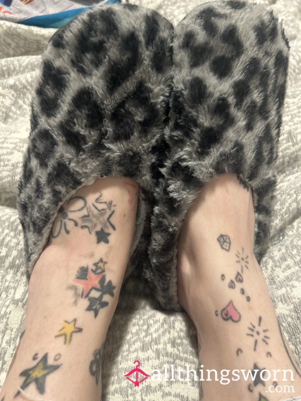 Fuzzy S**y Leopard Strawberry Smelling Socks