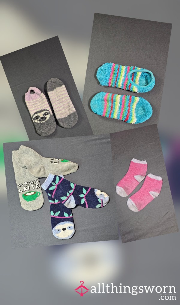 Fuzzy Socks (Price Per Pair) ~ 2 DAY WEAR + Proof Of Wear Pics + Foot Play Vid Clip ~ MORE OPTIONS SHOWN IN LISTING