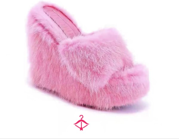 Fuzzy Tessa Pearle Wedges