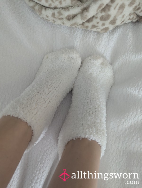 Fuzzy White Socks ☁️