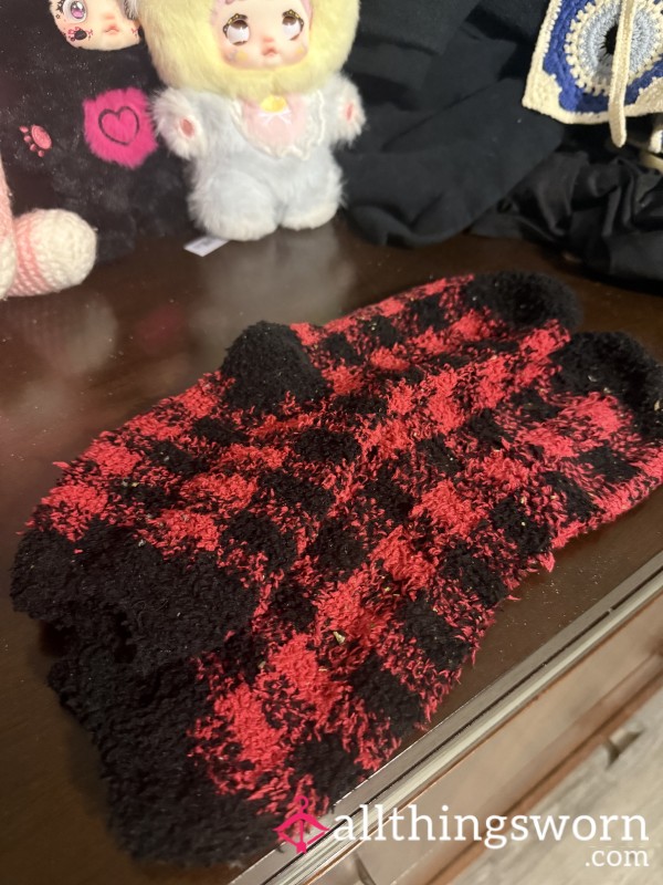 Fuzzy Worn Socks
