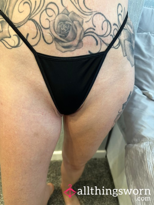 G String, Black Oh And Very Well Worn