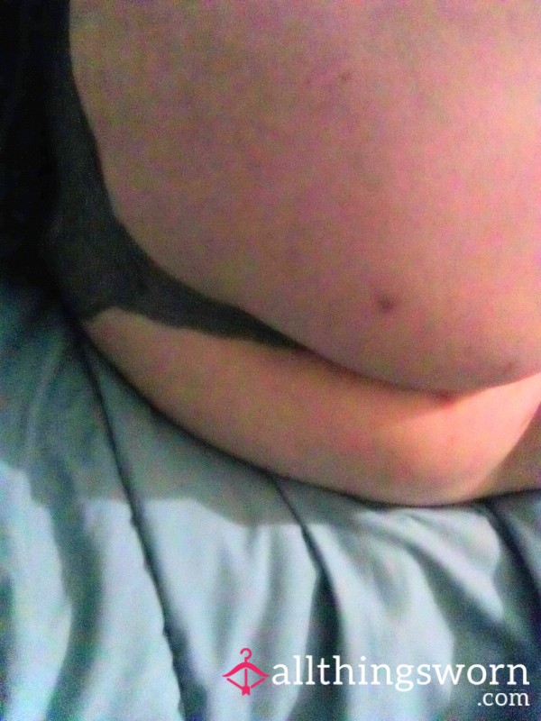 G-string Grey Lacey Sticky And Sweet