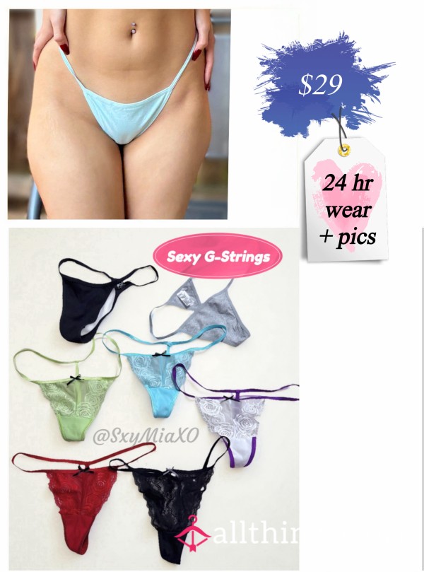 G-string Panties With 24 Hr Wear And Pics, From Mia, 19, College Cutie