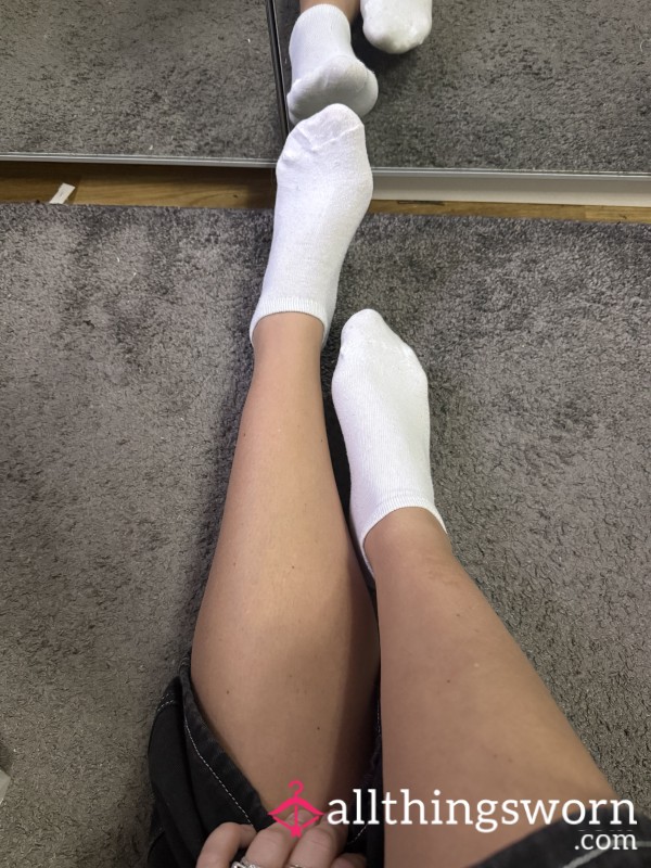 Gag Worthy White Worn Gym Socks