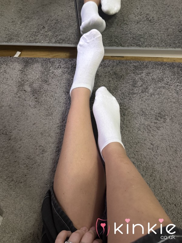 Gag Worthy White Worn Gym Socks