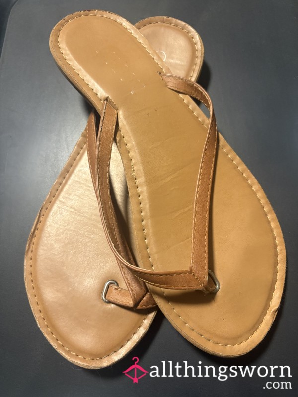 Gently Used Brown Thong Sandals
