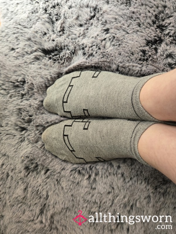 Geometric Grey Socks