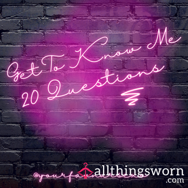 Get To Know Me 👀 20 Questions 🖤