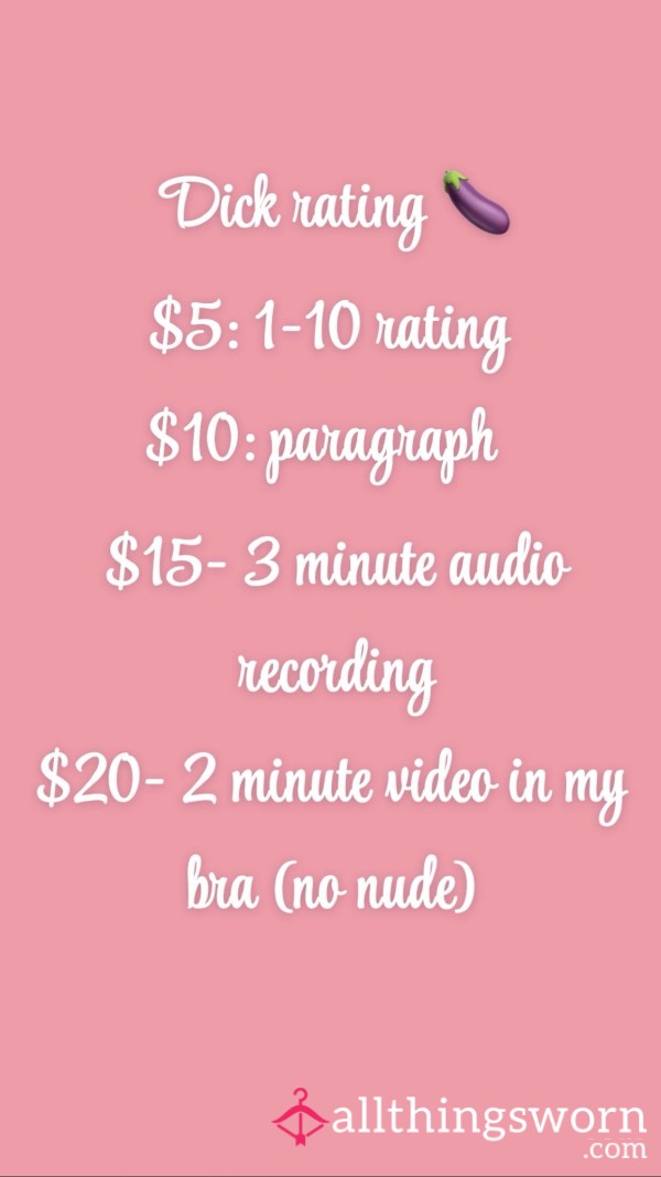 Get Your D*ck Rated