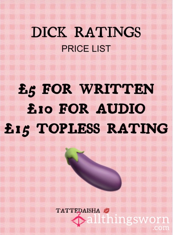 Get Your D*ck Ratings Here 🍆💦