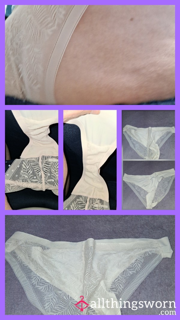 Get Your Hands On My Peachy 🍑 Peach Lace Back Panties – Worn 2 Days & Sealed Intimately
