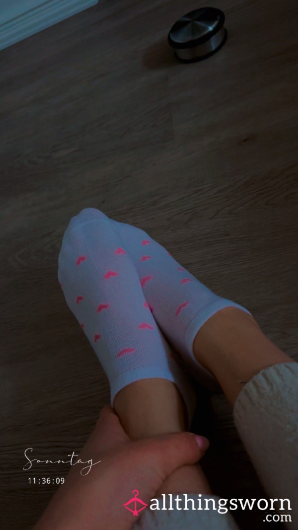 Getragene Blaue Sneakersocken – 2 Tage Alltag 💕