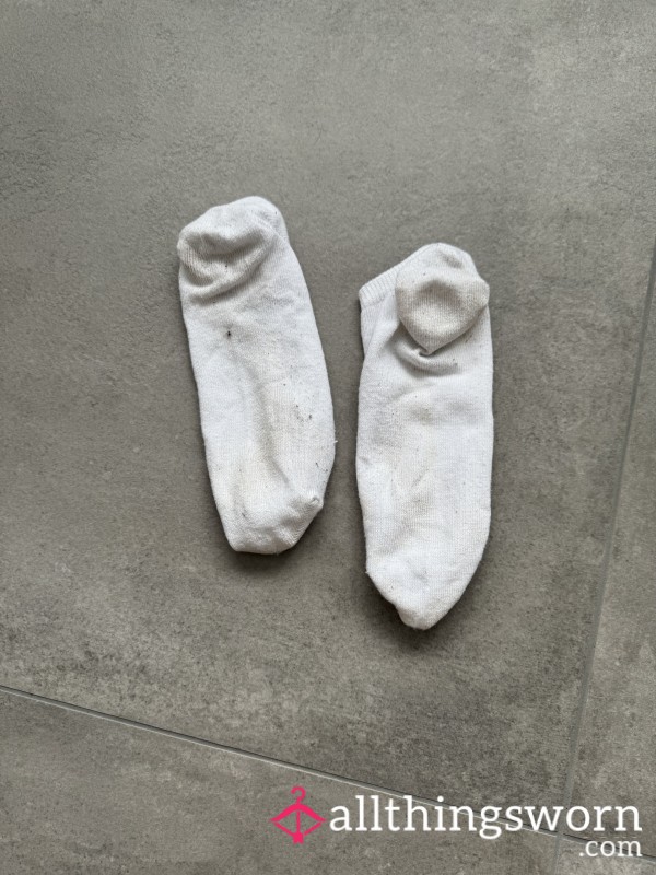 Getragene Socken Weis