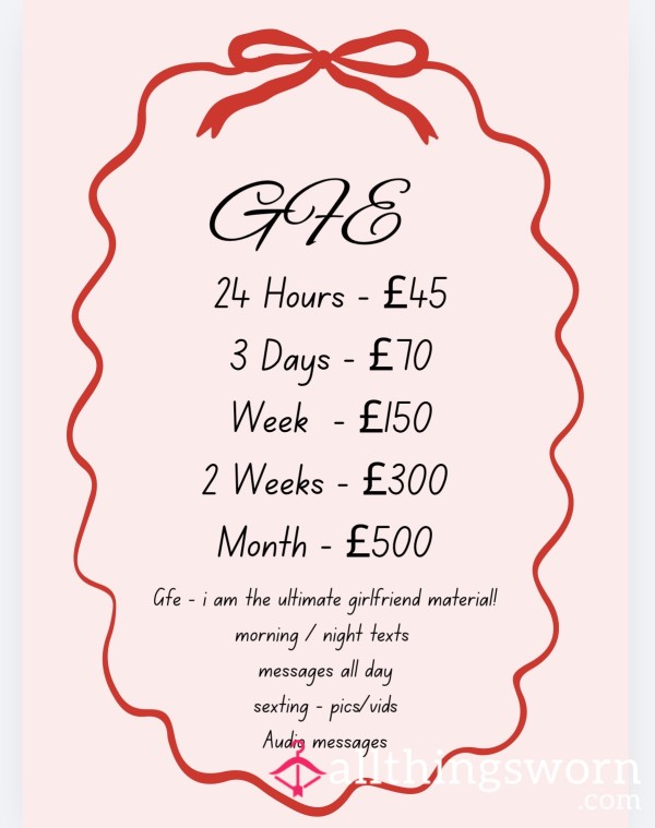 GFE Prices 💋