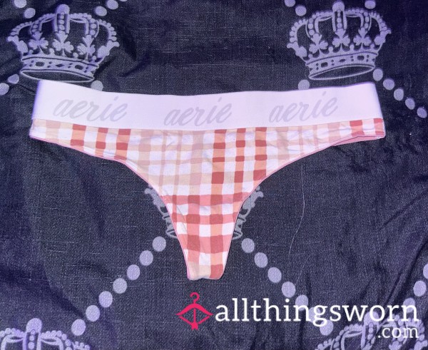 Gingham Aerie Thong
