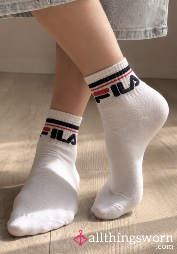 🧦 Girl Next Door White Fila Socks 🧦