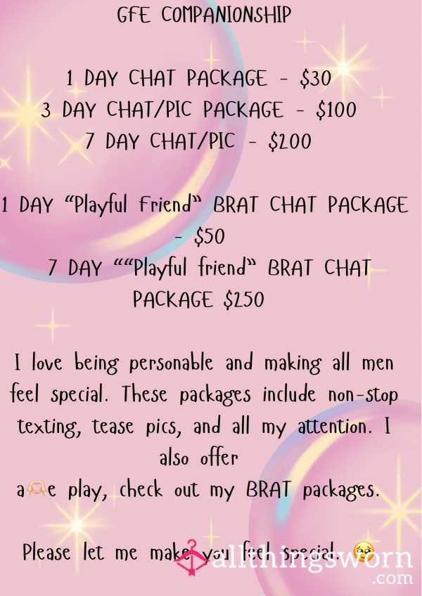 GIRLFRIEND EXPERIENCE 🫶🏻❤️ (BRAT PACKAGE)