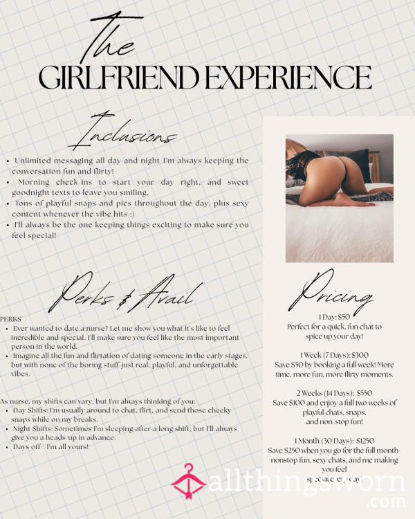 Girlfriend Experience - Nurse Edition 👩🏼‍⚕️