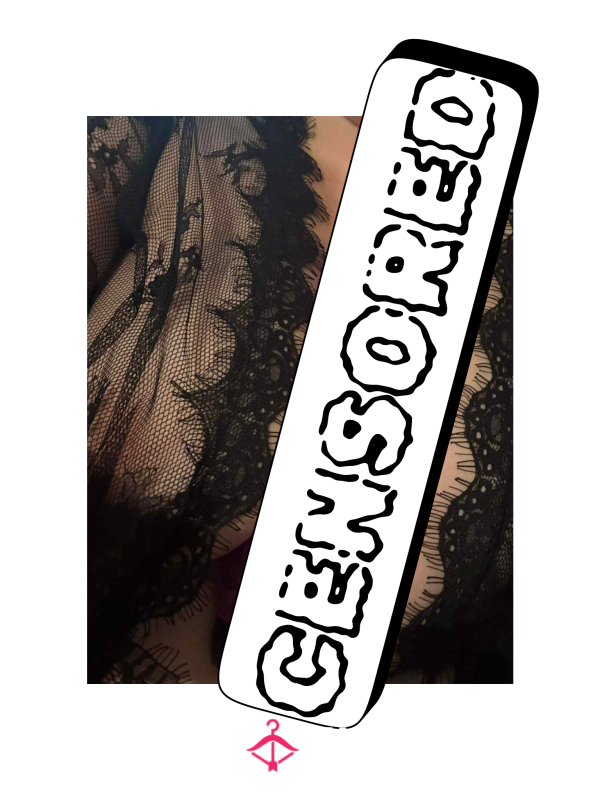 Glitter C*ck Wedged Between My Lace Covered Tits