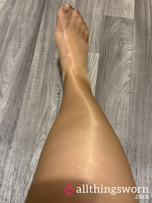 Glossy 10 Denier Sheer Tights – Super Shiny, Silky Legs Worn Just For You! ✨