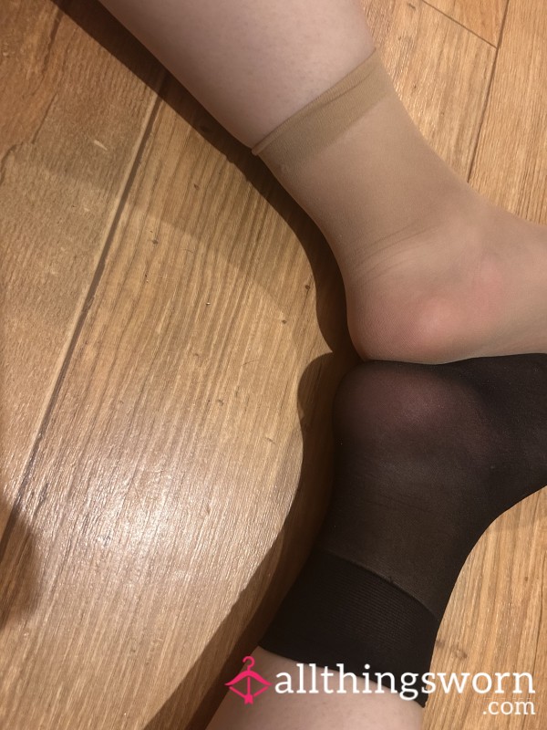 Glossy Ankle Highs