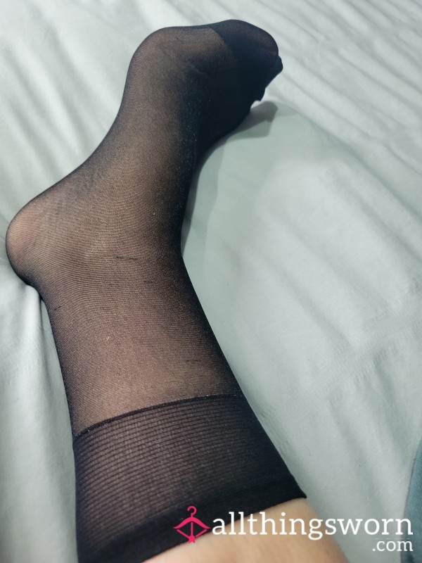 Glossy Ankle Tight Socks