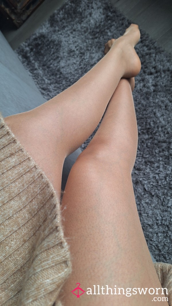 Glossy Caramel Tights